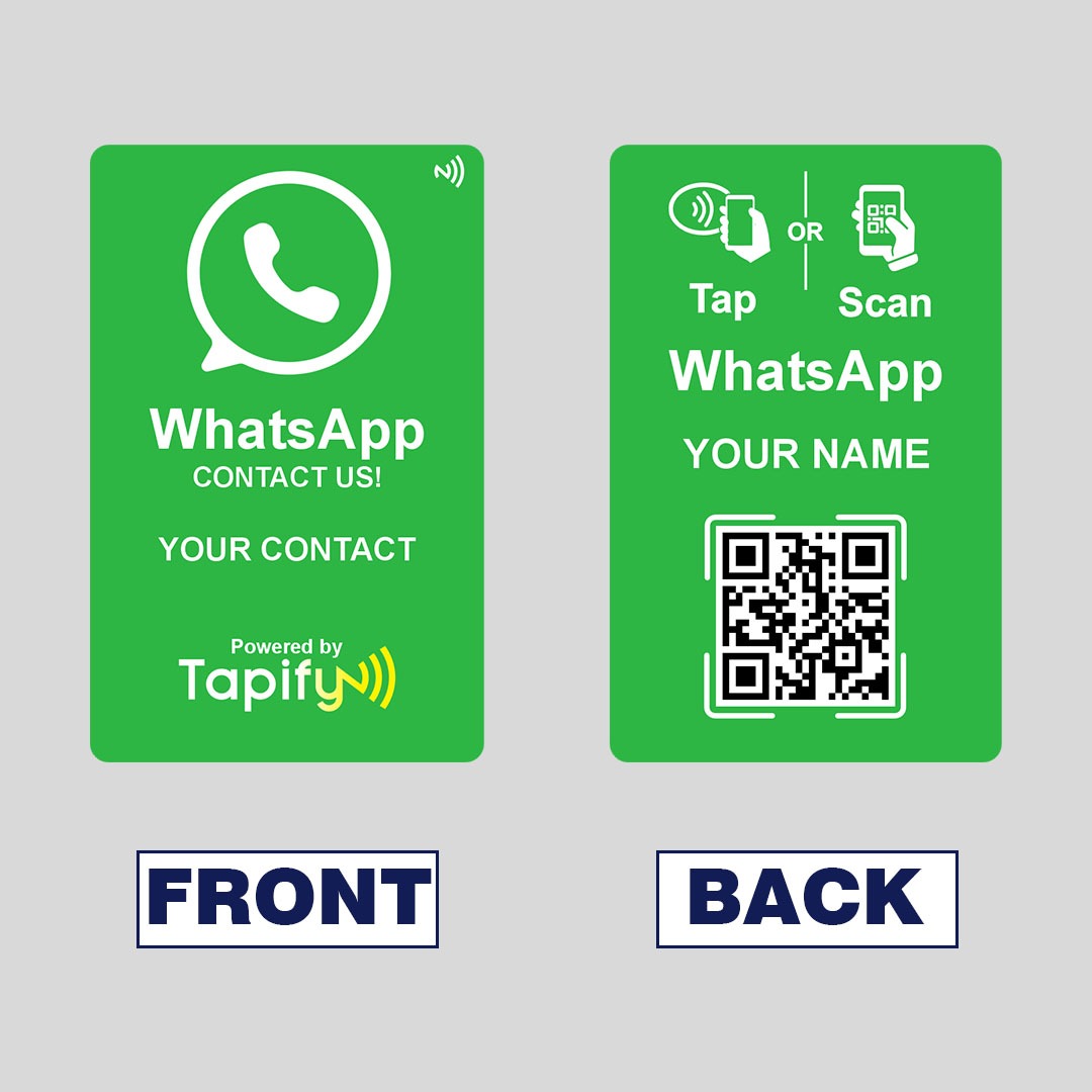 Tapify - Smart NFC Whatsapp Card | NFC Enabled | Order Now!